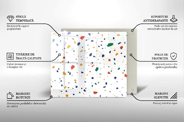 Krycia doska na sporák Farebná kamenina