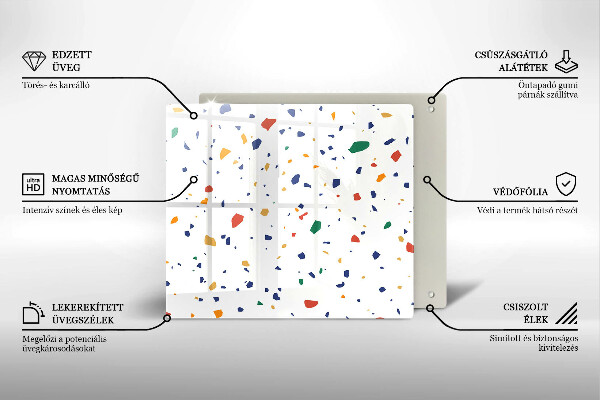 Krycia doska na sporák Farebná kamenina