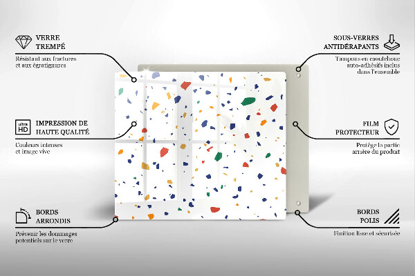 Krycia doska na sporák Farebná kamenina