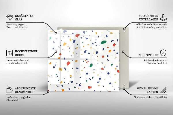 Krycia doska na sporák Farebná kamenina