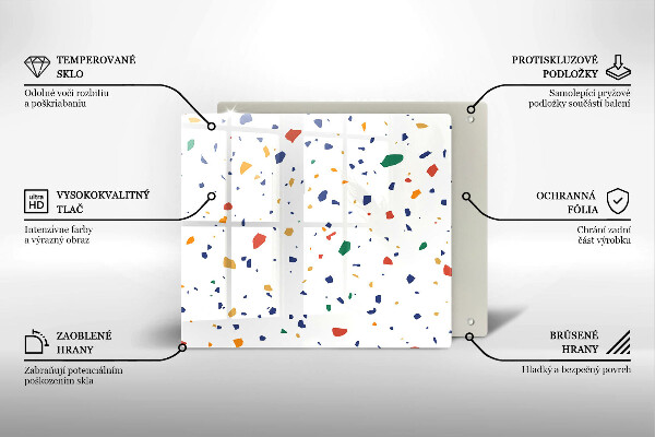 Krycia doska na sporák Farebná kamenina