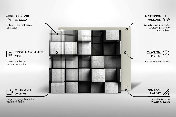 Krycia doska na sporák 3D geometria pozadia