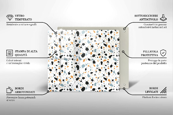 Krycia doska na sporák Dekoratívna kamenina