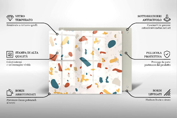 Krycia doska na sporák Dekoratívna kamenina