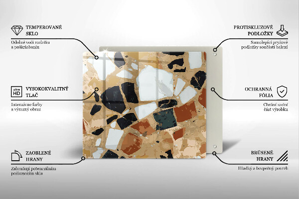 Krycia doska na sporák Doska s dekoratívnymi kameňmi