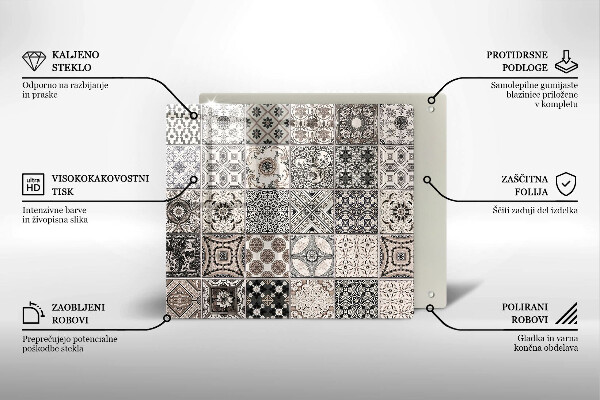 Kryt na indukčnú dosku Dekoratívne dlaždice