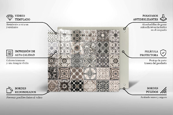 Kryt na indukčnú dosku Dekoratívne dlaždice