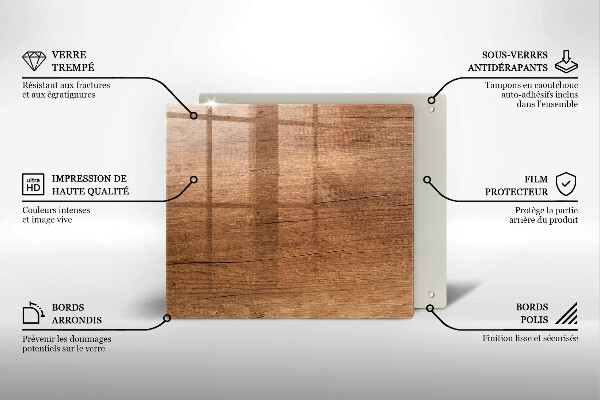 Kryt na indukčnú dosku Textúra dreva