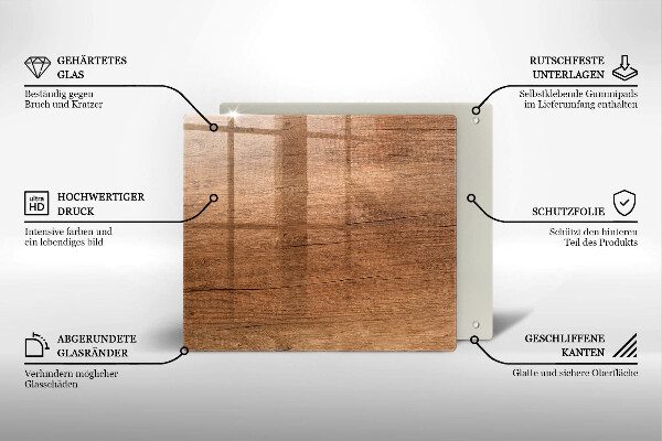 Kryt na indukčnú dosku Textúra dreva