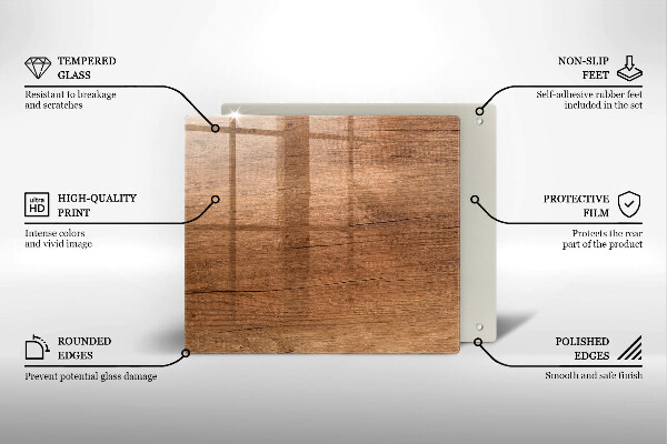 Kryt na indukčnú dosku Textúra dreva