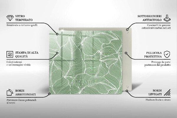 Sklo za varnú dosku Lineárne listy