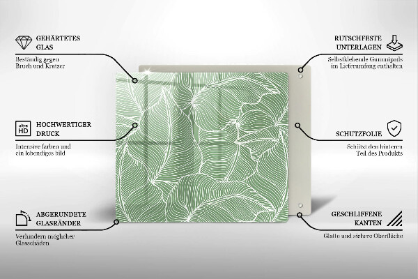 Sklo za varnú dosku Lineárne listy