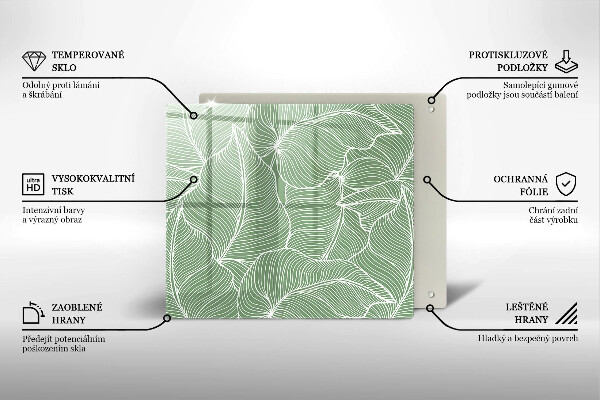 Sklo za varnú dosku Lineárne listy