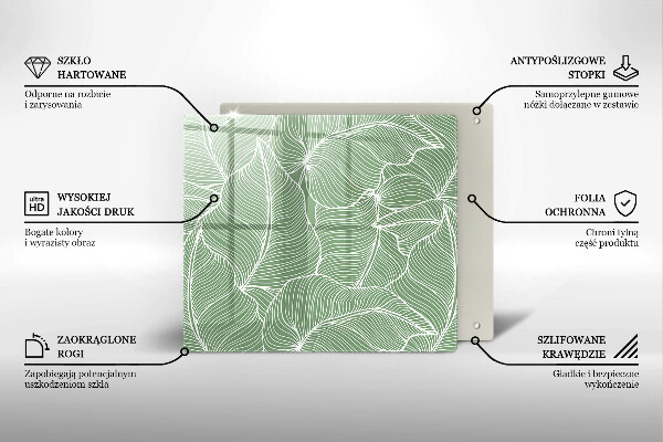 Sklo za varnú dosku Lineárne listy