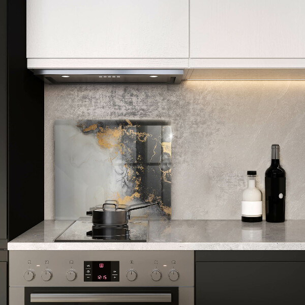 Sklo za varnú dosku Abstrakcia so zlatom