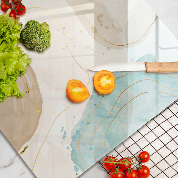 Kalené sklo za sporák Svetlé boho tvary