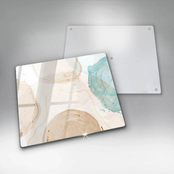 Kalené sklo za sporák Svetlé boho tvary