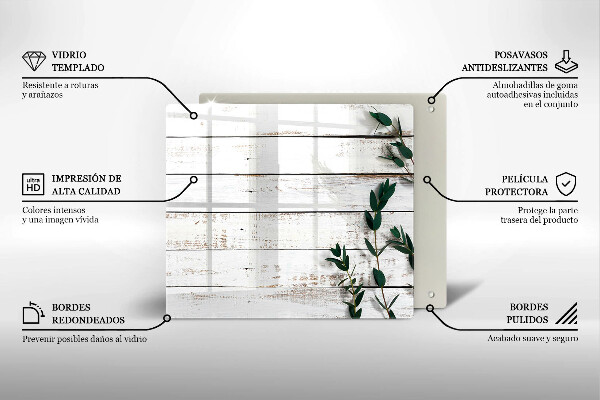 Kalené sklo za sporák Staré dosky a listy