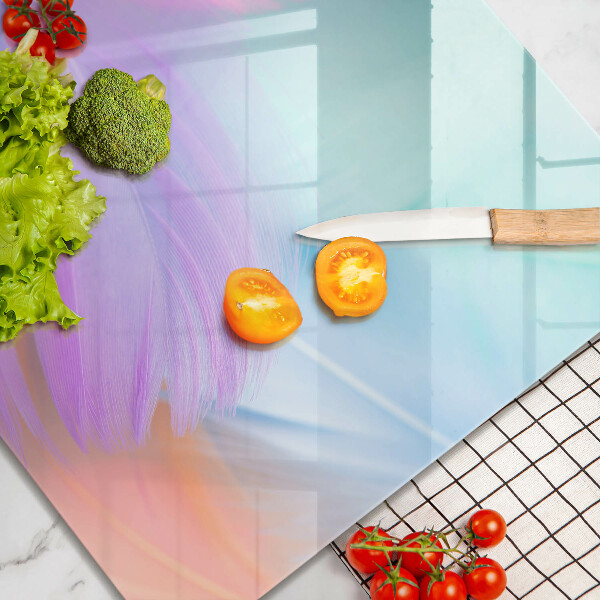 Kalené sklo za sporák Pastelové perie