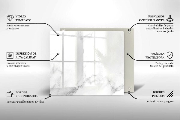 Kalené sklo za sporák Moderný mramor