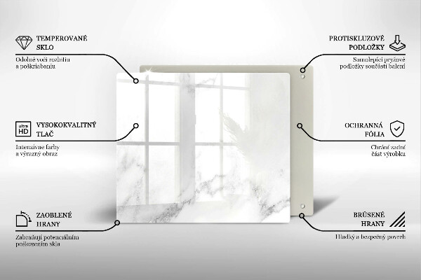 Kalené sklo za sporák Moderný mramor
