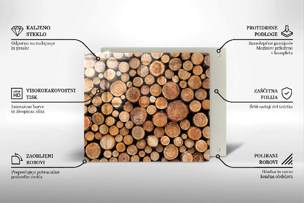 Kalené sklo za sporák Kmene stromov