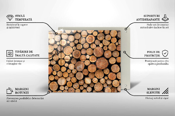 Kalené sklo za sporák Kmene stromov