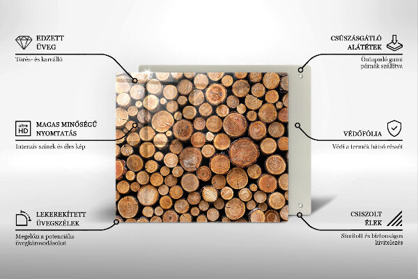Kalené sklo za sporák Kmene stromov