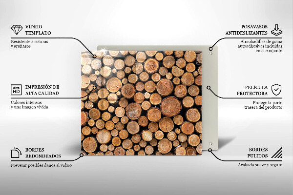 Kalené sklo za sporák Kmene stromov