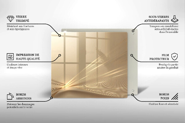 Kalené sklo za sporák Moderná abstrakcia