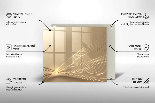 Kalené sklo za sporák Moderná abstrakcia