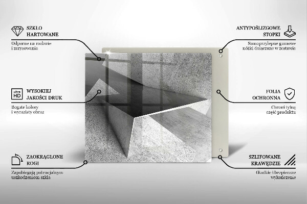 Kalené sklo za sporák Konkrétna abstrakcia