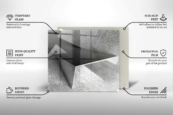 Kalené sklo za sporák Konkrétna abstrakcia