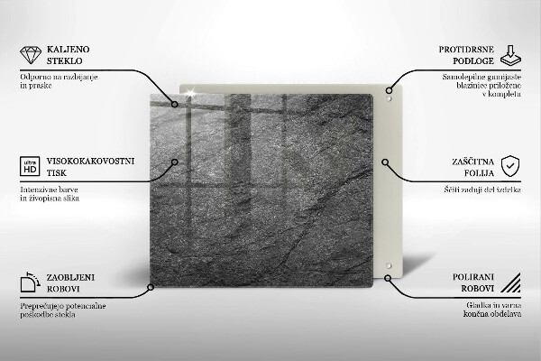 Kalené sklo za sporák Textúra kameňa