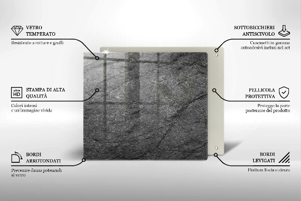 Kalené sklo za sporák Textúra kameňa