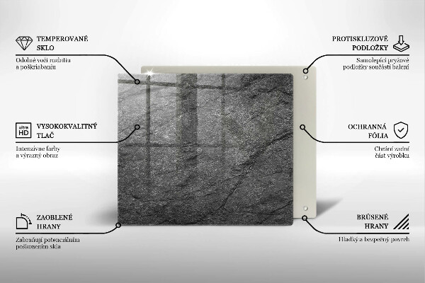 Kalené sklo za sporák Textúra kameňa