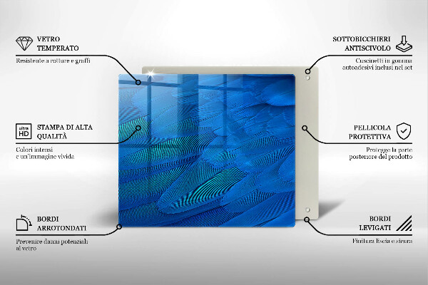 Sklo za varnú dosku Vtáčie perie