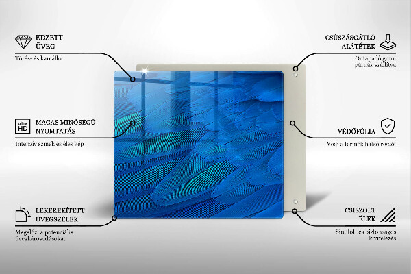 Sklo za varnú dosku Vtáčie perie