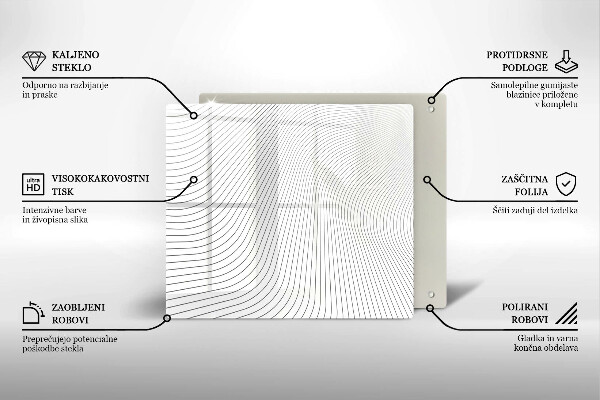Sklo za varnú dosku Vzor moderných línií