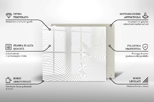Sklo za varnú dosku Vzor moderných línií