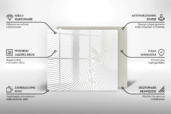 Sklo za varnú dosku Vzor moderných línií