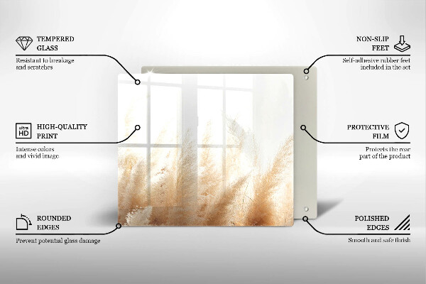 Sklo za varnú dosku Pampasová tráva