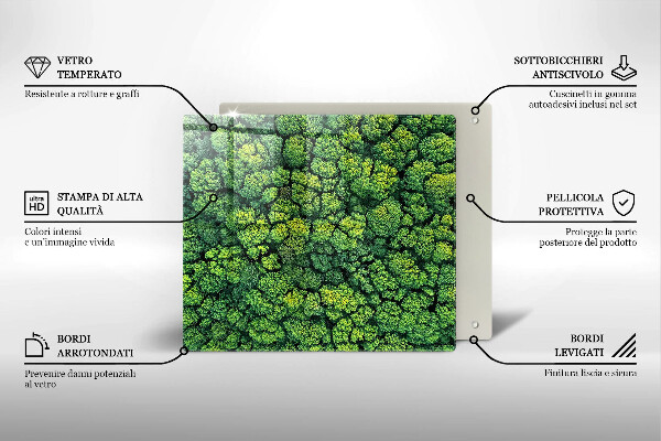 Sklo za varnú dosku Prírodná machová rastlina