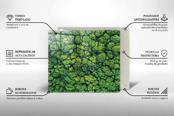 Sklo za varnú dosku Prírodná machová rastlina