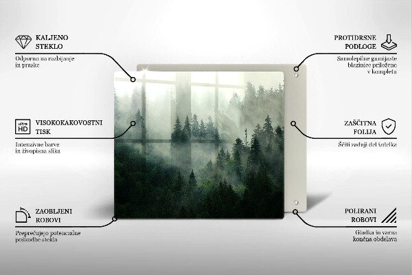 Kryt na indukčnú dosku Hmlistá lesná krajina