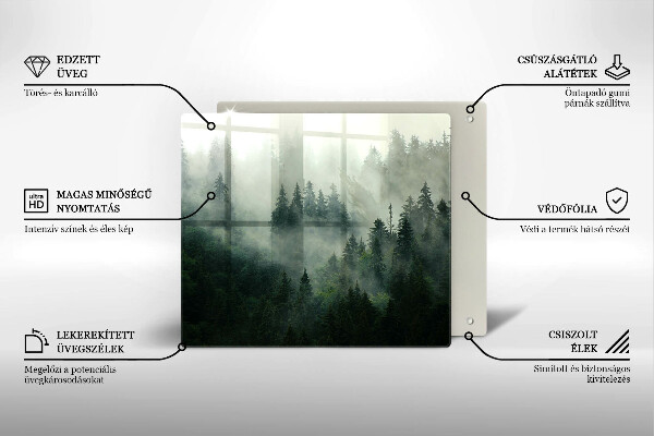 Kryt na indukčnú dosku Hmlistá lesná krajina