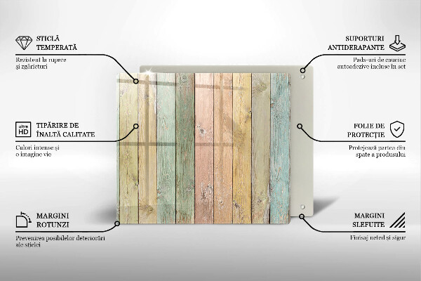 Kryt na indukčnú dosku Farebné vintage dosky