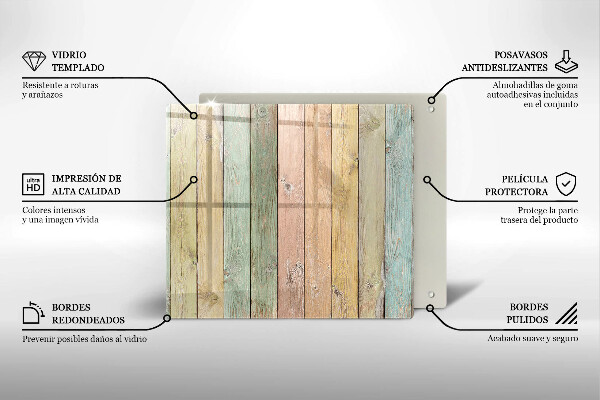 Kryt na indukčnú dosku Farebné vintage dosky