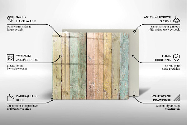 Kryt na indukčnú dosku Farebné vintage dosky