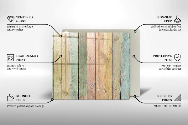 Kryt na indukčnú dosku Farebné vintage dosky